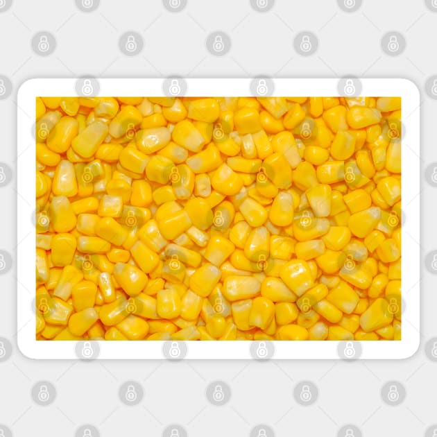 Yellow Corn Kernels Photograph Sticker by love-fi